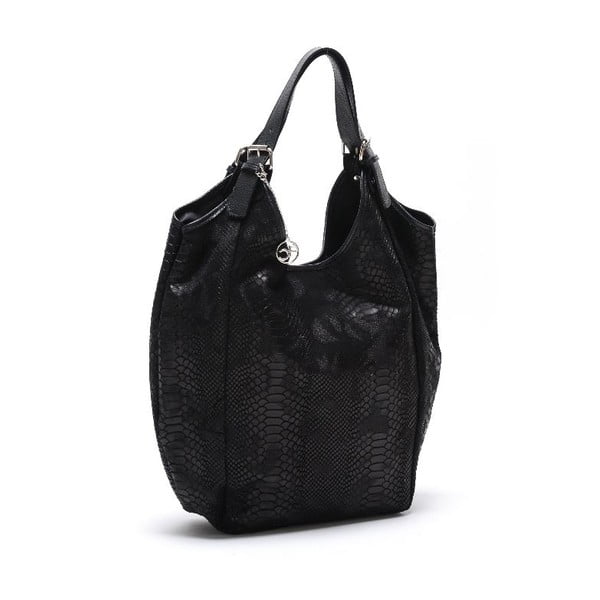 Skórzana torebka Carla Ferreri 887 Nero-image-2