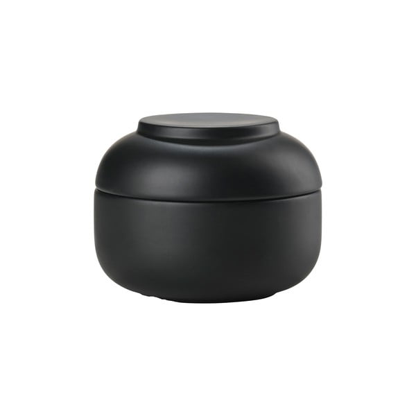 Czarny kamionkowy organizer łazienkowy na waciki Sensu – Zone