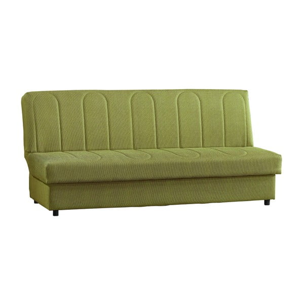 Zielona trzyosobowa sofa rozkładana ze schowkiem Esidra Pause