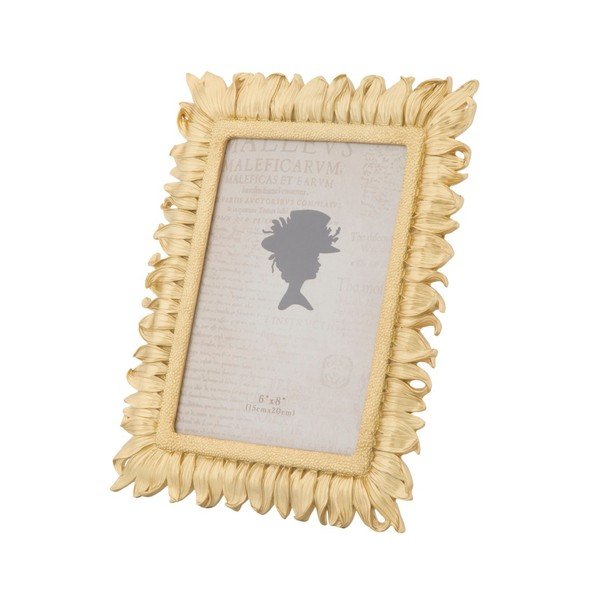 Żółta ramka na zdjęcia z żywicy Mauro Ferretti Glam Petal, 23x28 cm