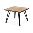 Czarny stolik z blatem w dekorze dębu 60x60 cm Sindi – Marckeric