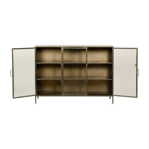 Metalowa witryna w kolorze złota 123,5x91,5 cm Dagenham – Côté Table-image-3