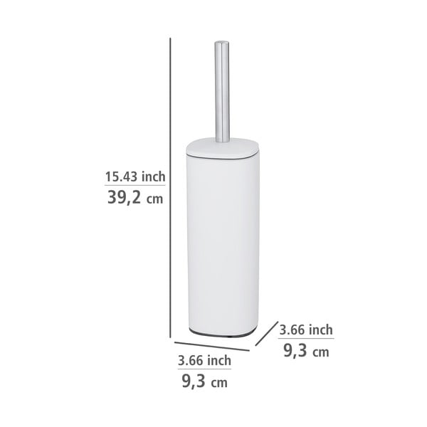 Biała szczotka do WC ze stali nierdzewnej Wenko Alassio-image-1