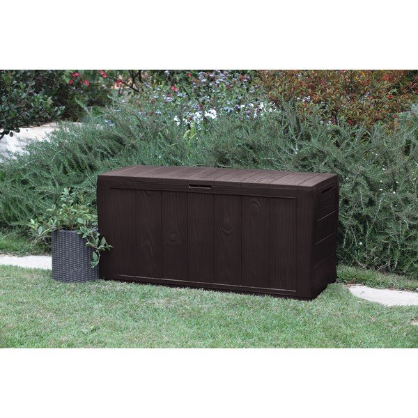 Ciemnobrązowa plastikowa skrzynia ogrodowa Sherwood – Keter-image-3