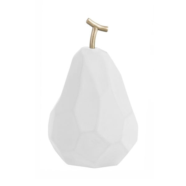 Matowa biała betonowa figurka PT LIVING Origami Pear