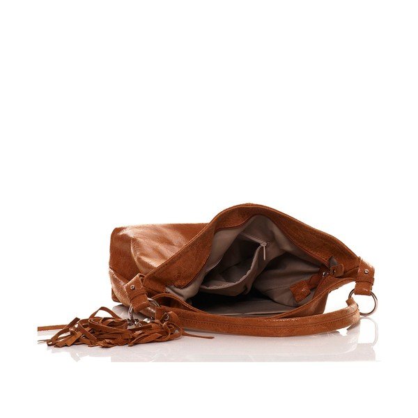 Skórzana torebka Hobo Tan-image-2