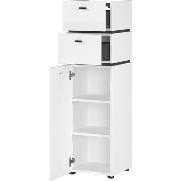 Biała wysoka szafka łazienkowa 34x117 cm Modesto – Germania-image-1