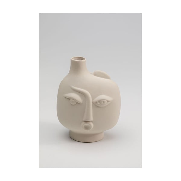 Beżowy ceramiczny ręcznie malowany wazon Spherical Face – Kare Design