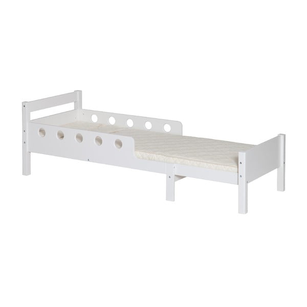 Białe dziecięce łóżko regulowane Flexa White Junior, 70x140/190 cm-image-1