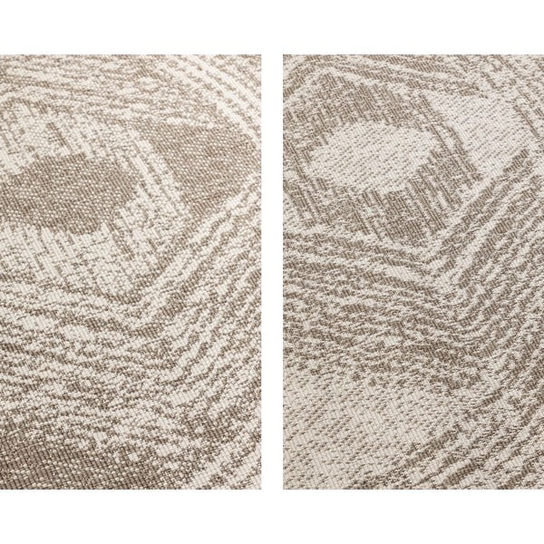 Brązowo-kremowy okrągły dywan odpowiedni na zewnątrz ø 100 cm Gemini – Elle Decoration-image-4