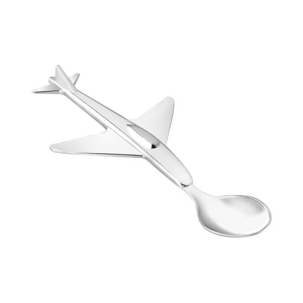 Łyżeczka dla dzieci ze stali nierdzewnej w kolorze srebra Plane – Zilverstad