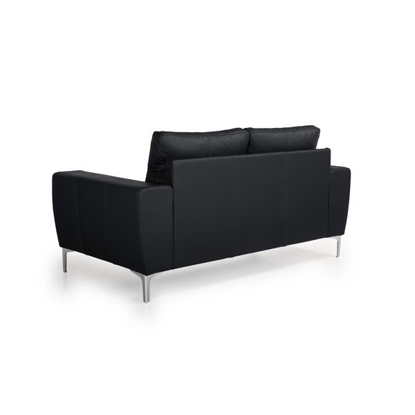 Czarna sofa skórzana Scandic Twigo, 166 cm-image-3
