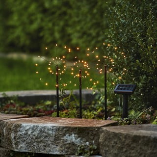 Zestaw 3 ogrodowych lamp solarnych LED Star Trading Firework, wys. 40 cm