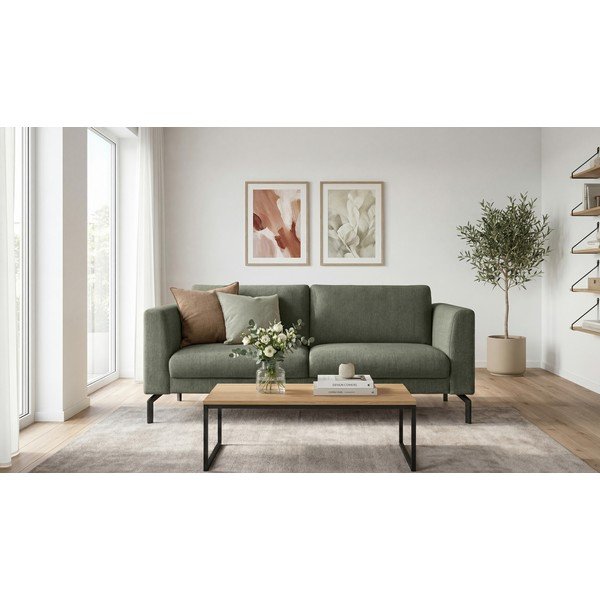 Ciemnozielona sofa 165 cm Gomero – Scandic-image-1