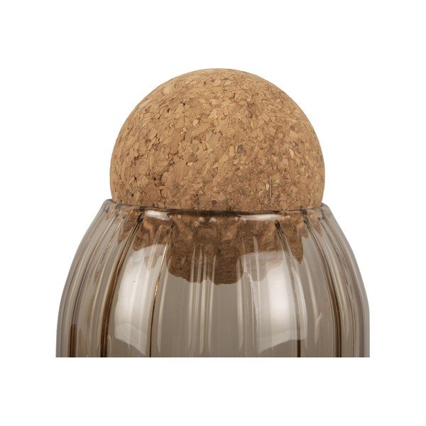 Brązowy szklany pojemnik z korkową pokrywką PT LIVING Gem, wys. 28,5 cm-image-3