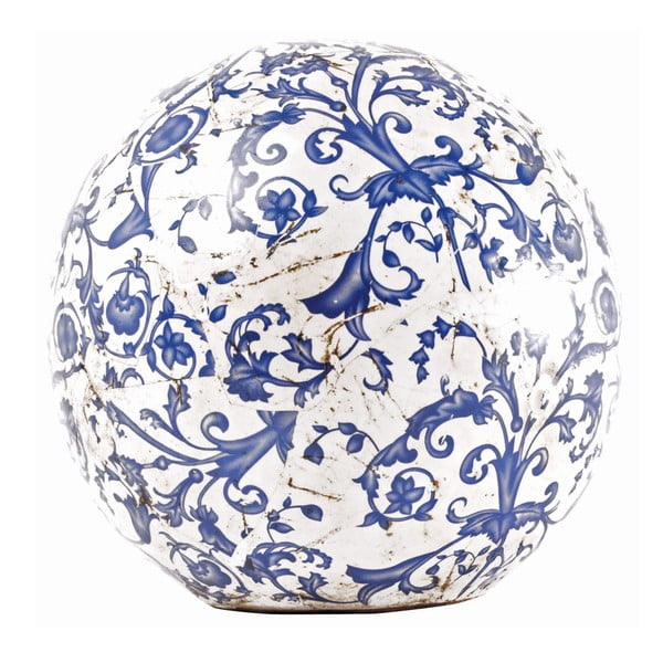 Niebiesko-biała dekoracja ceramiczna Ego Dekor, ⌀ 18 cm