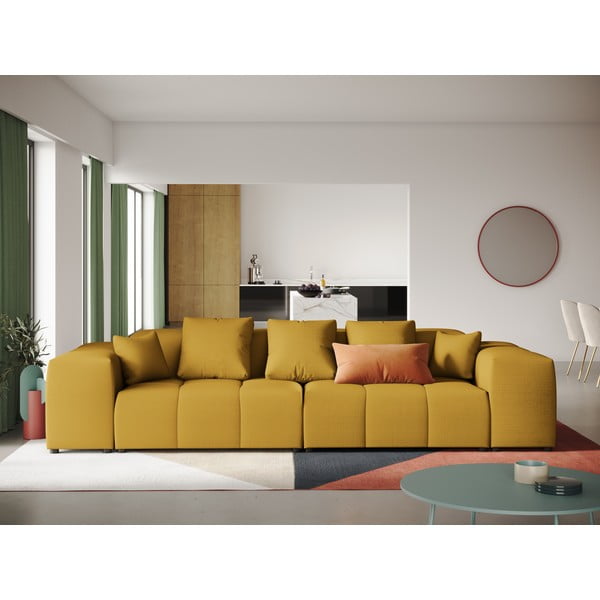 Żółta sofa 320 cm Rome – Cosmopolitan Design-image-1