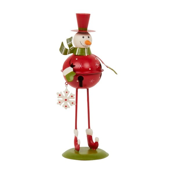 Dekoracja Archipelago Red Bell Snowman, 21,5 cm