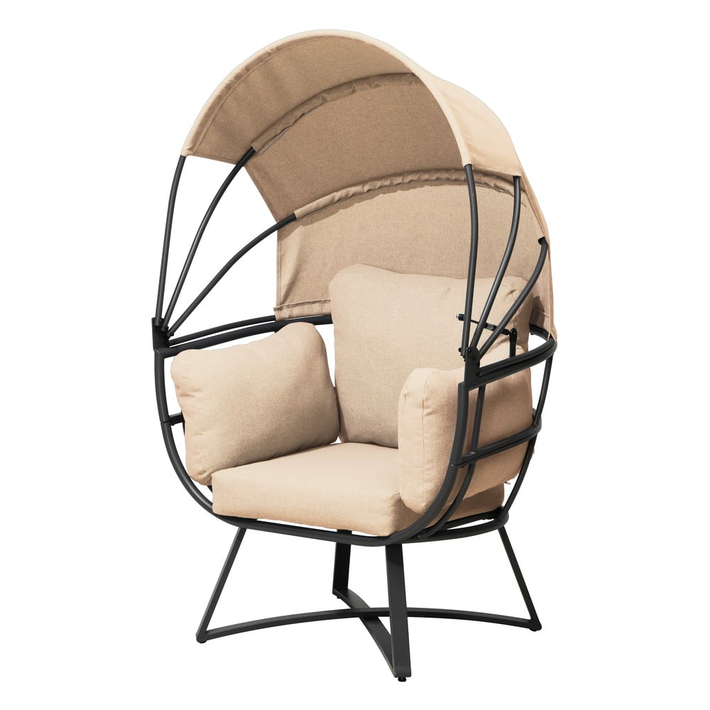 Beżowy metalowy fotel ogrodowy Delos – Garden Pleasure