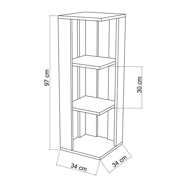 Biała biblioteczka narożna Mobito Design Nati-image-2
