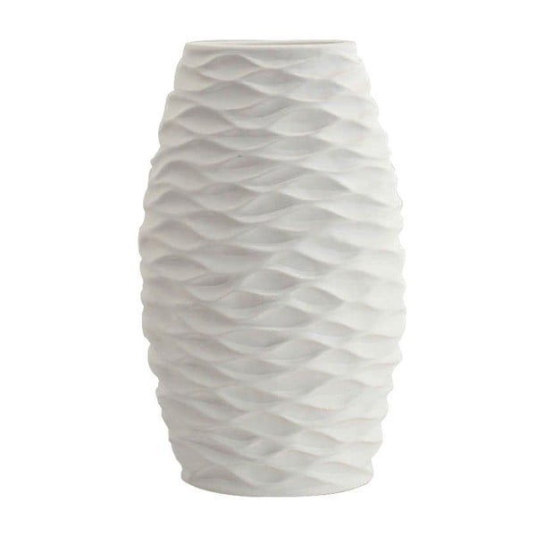 Ceramiczny wazon, biały, 32,5 cm
