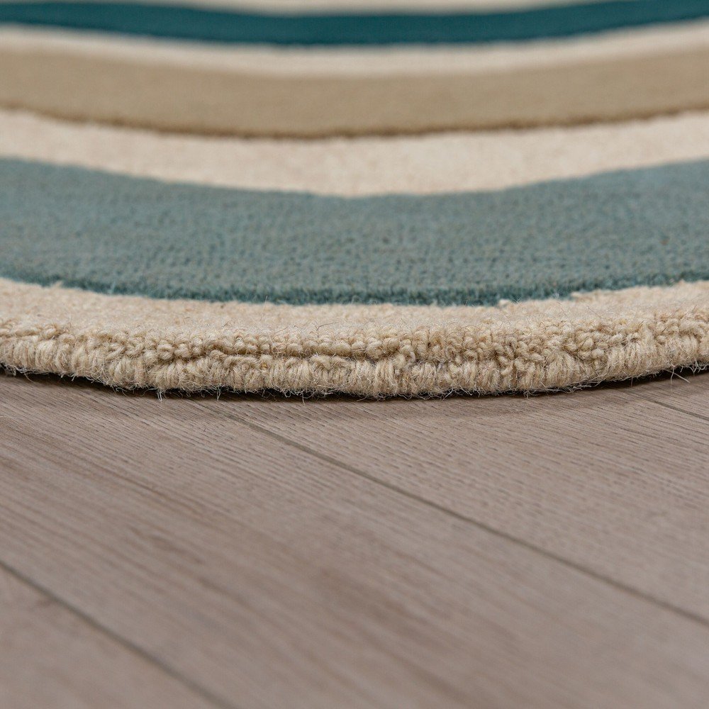 Niebieski wełniany dywan tkany ręcznie 200x290 cm Cascade Wool – Flair Rugs (zdjęcie 4)