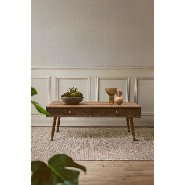 Stolik w ciemnym naturalnym kolorze 59x110 cm Frida – Premier Housewares-image-1
