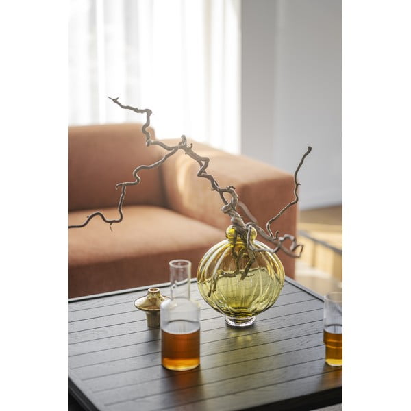 Ciemnobrązowy stolik z blatem z drewna dębowego ø 80 cm Deerfield – Rowico-image-4