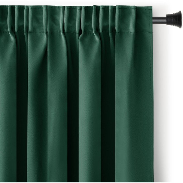 Ciemnozielona zasłona częściowo zaciemniająca (dimout) 140x175 cm Kierra – Restilo