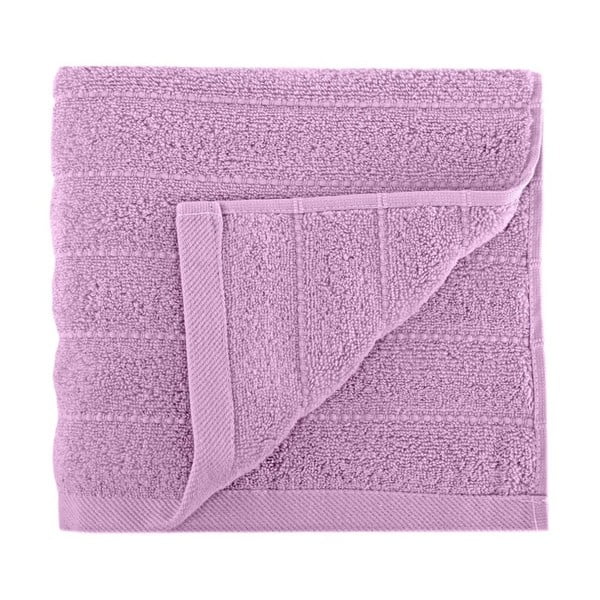 Jasnofioletowy ręcznik z czesanej bawełny Pierre, 50x90 cm