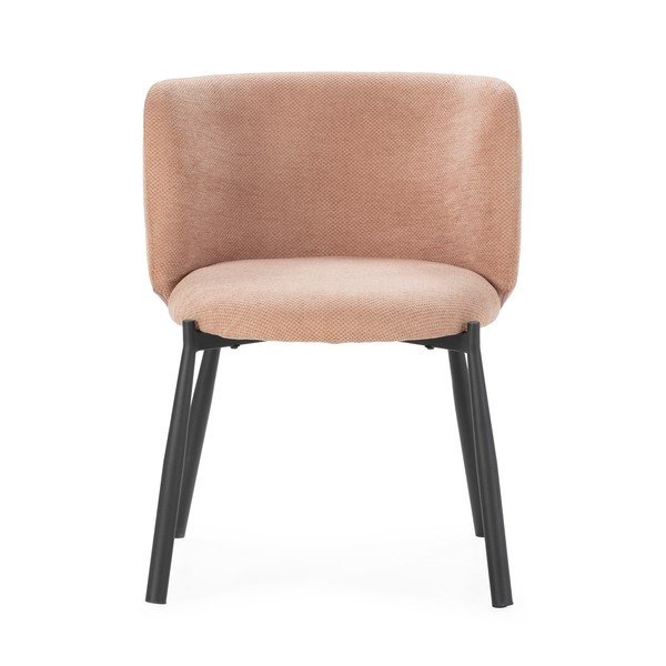 Brzoskwiniowe tapicerowane fotele jadalniane zestaw 2 szt. Ginny – MOME-image-3