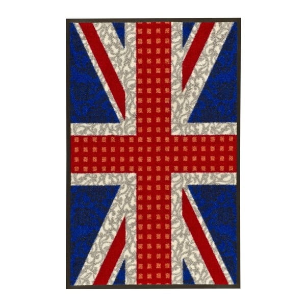 Wytrzymały dywan Floorita Welcome Union Jack, 50x75 cm