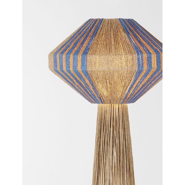 Niebieska/w naturalnym kolorze lampa stojąca z liny (wysokość 152 cm) Abby – Nova Luce-image-1