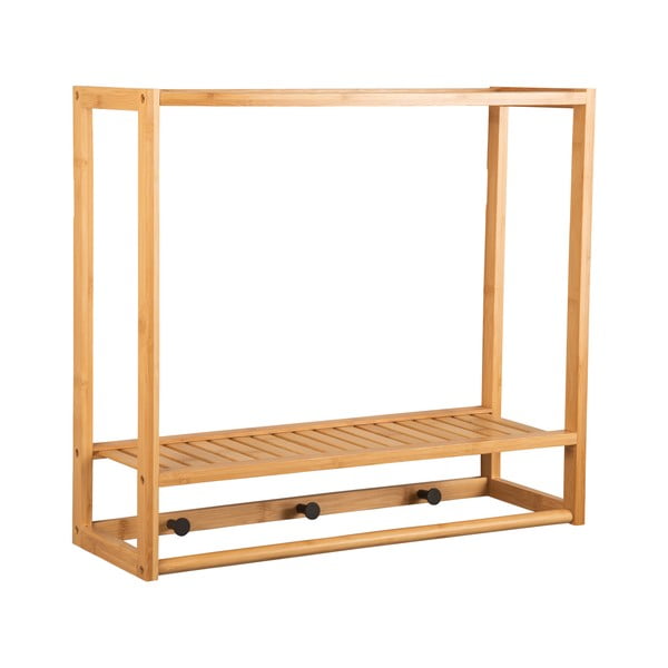 Naturalny bambusowy wieszak ścienny z półką Sheer – Leitmotiv-image-2