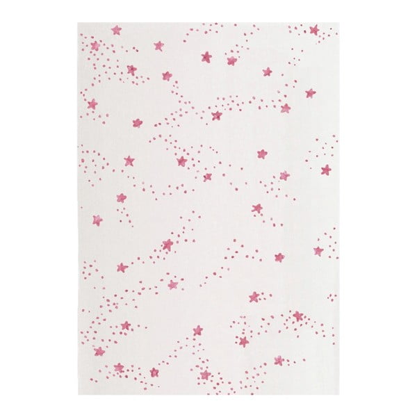 Kremowy dywan z różowym motywem Art For Kids Constellation, 160x230 cm