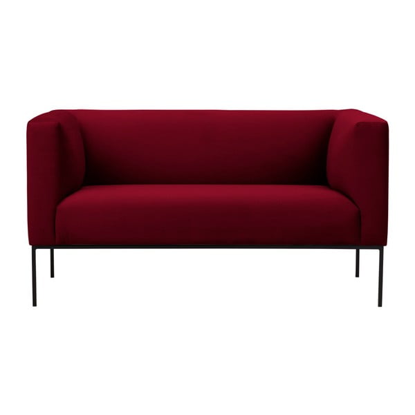 Czerwona aksamitna 2-osobowa sofa Windsor & Co Sofas Neptune