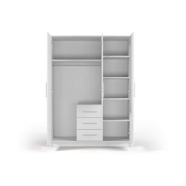 Biała szafa z lustrem 147x200 cm Derry – Cosmopolitan Design-image-3