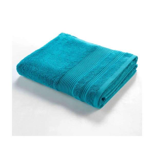 Niebieski bawełniany ręcznik kąpielowy frotte 90x150 cm Tendresse – douceur d'intérieur