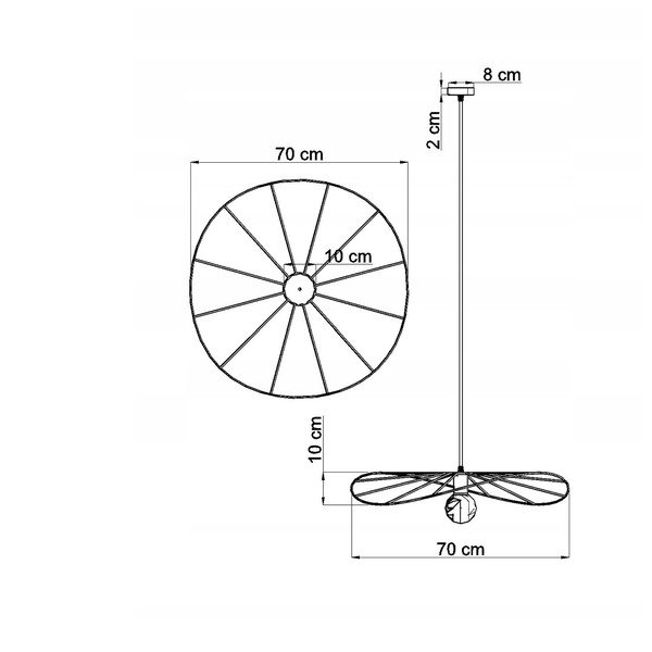 Czarna lampa wisząca ø 70 cm Elliot – Sollux-image-4