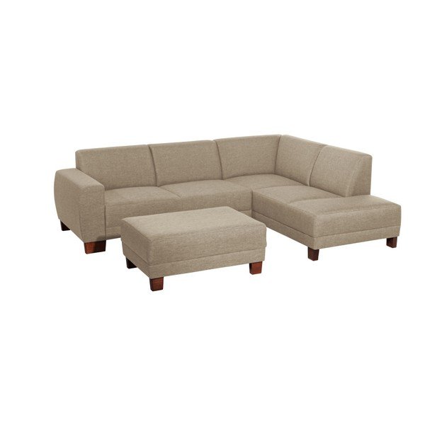 Jasnobrązowa sofa narożna prawostronna Max Winzer Blackpool-image-1