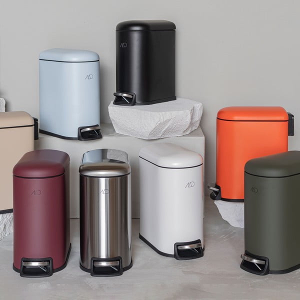 Ciemnofioletowy metalowy kosz na śmieci z pedałem 5 l Mini Walther – Mette Ditmer Denmark-image-3