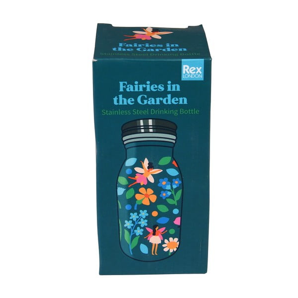 Niebieska butelka dla dzieci ze stali nierdzewnej 250 ml Fairies in the Garden – Rex London-image-2