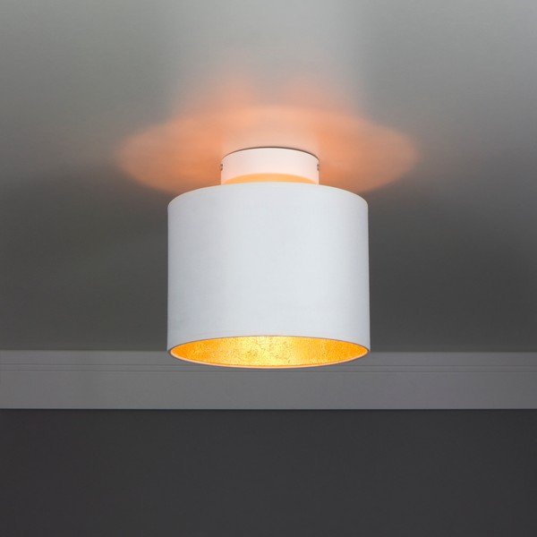 Biała lampa sufitowa z detalem w kolorze złota Sotto Luce MIKA XS CP-image-1