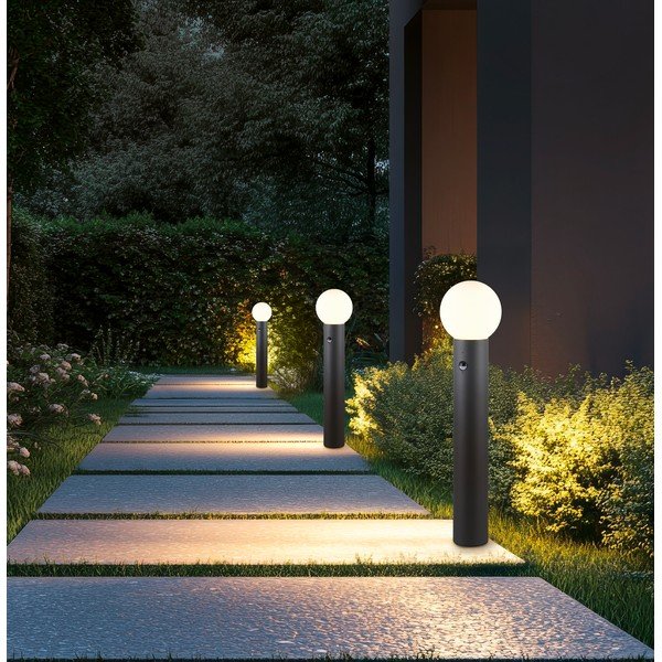 Lampa zewnętrzna typu słupek z czujnikiem ruchu ø 18 cm Mures – Trio-image-2