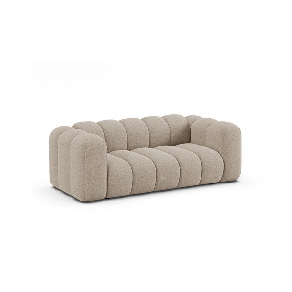 Beżowa sofa z tkaniny szenilowej 200 cm Lupine – Micadoni -image-1