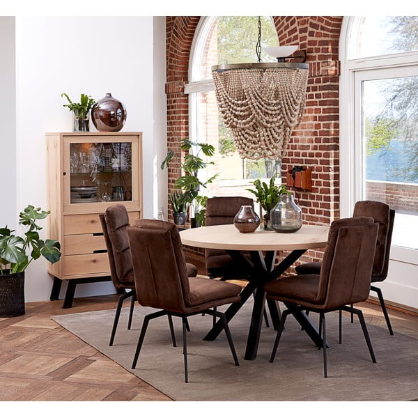 Okrągły stół z czarnymi nogami Canett Maison, ø 120 cm-image-1