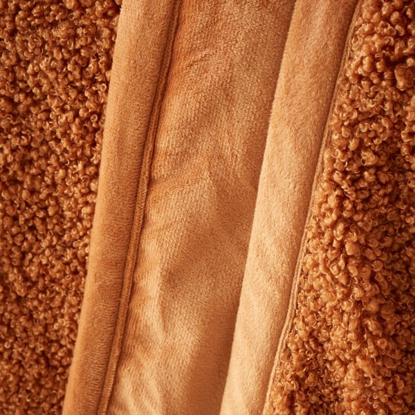 Pomarańczowy koc z mikropluszu 130x170 cm Velvet Boucle – Catherine Lansfield-image-1