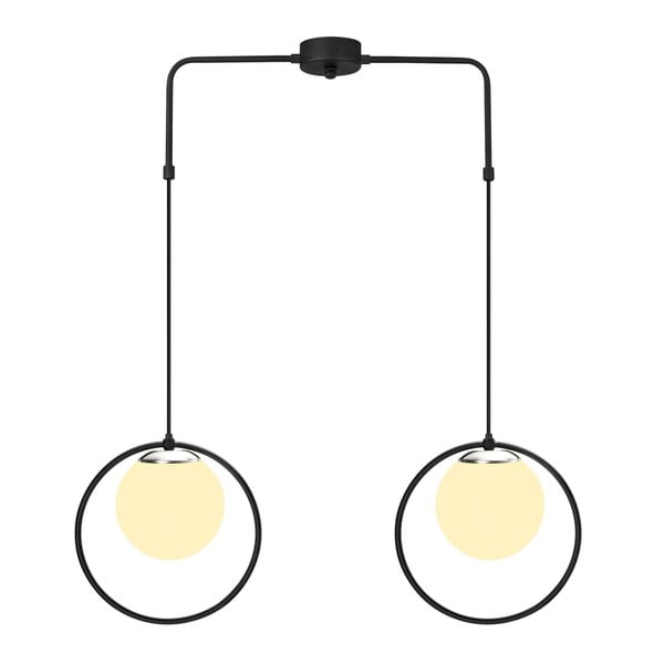 Czarna metalowa lampa wisząca Opviq lights Flovena-image-1