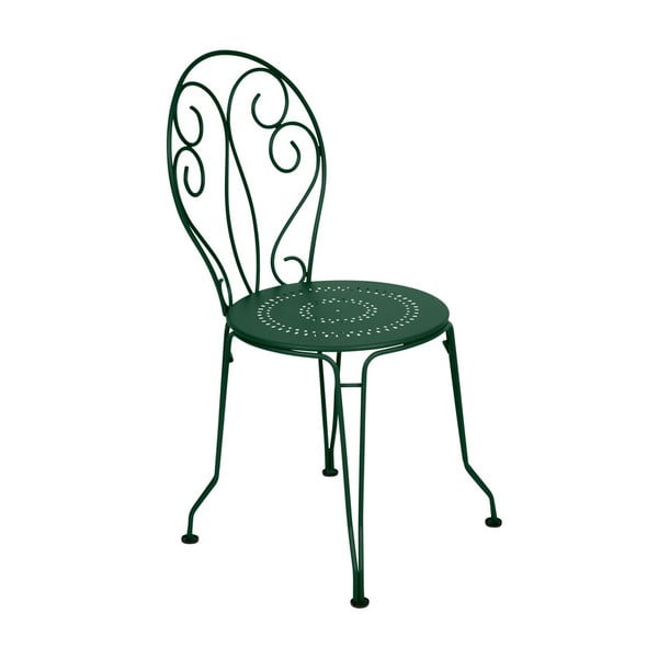 Zielone krzesło metalowe Fermob Montmartre