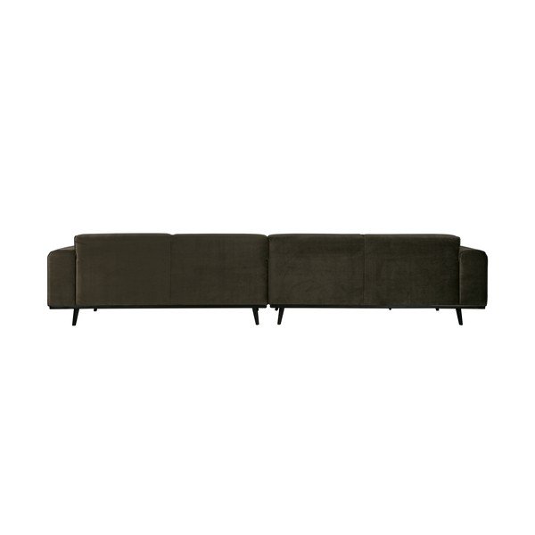 Ciemnozielona aksamitna sofa BePureHome Statement, 372 cm-image-3